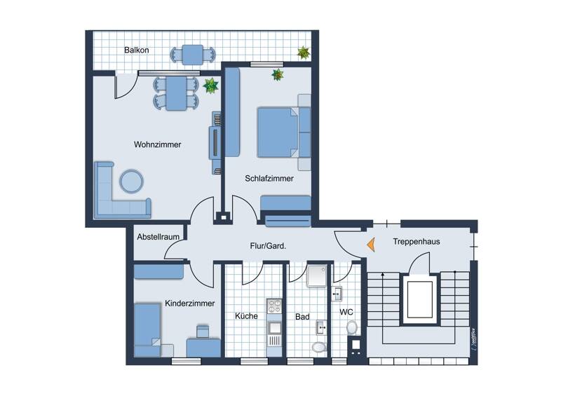 Etagenwohnung Rosenheim Innenstadt - 3 Zimmer, 87 m&sup2;, 359.000&euro; | Angebot:25738658