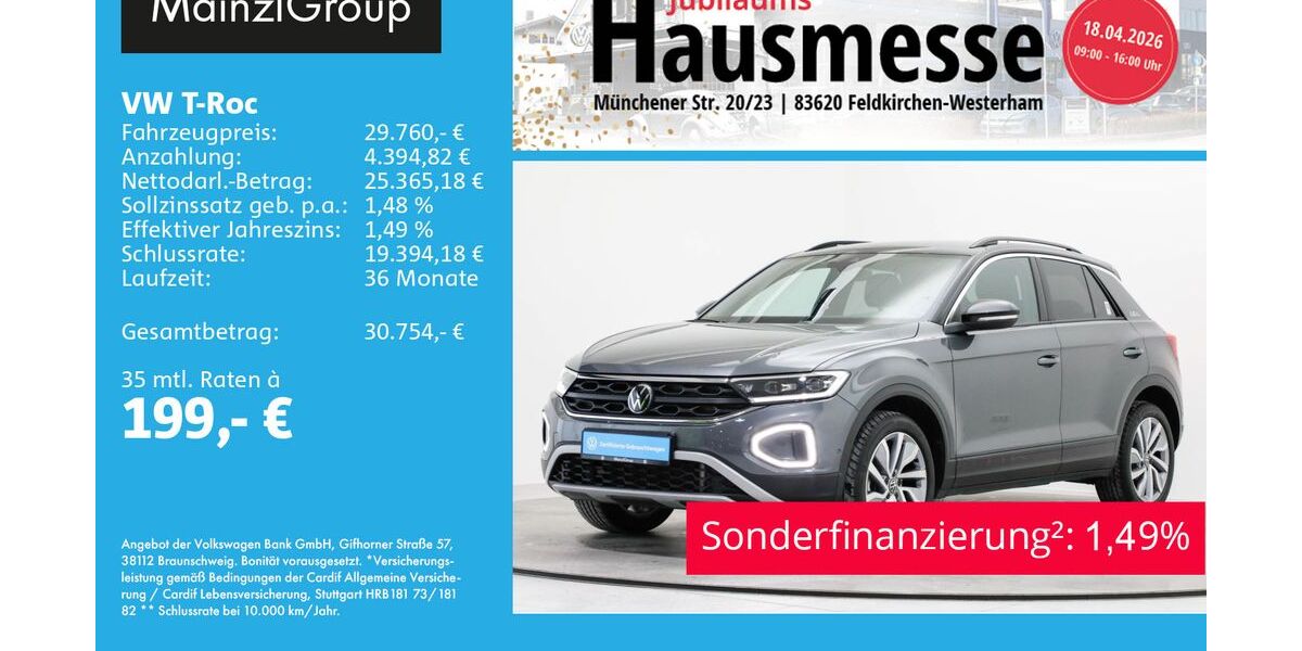 VW T-Roc 18.300 km 29.760 &euro; Feldkirchen/Westerham 83620
