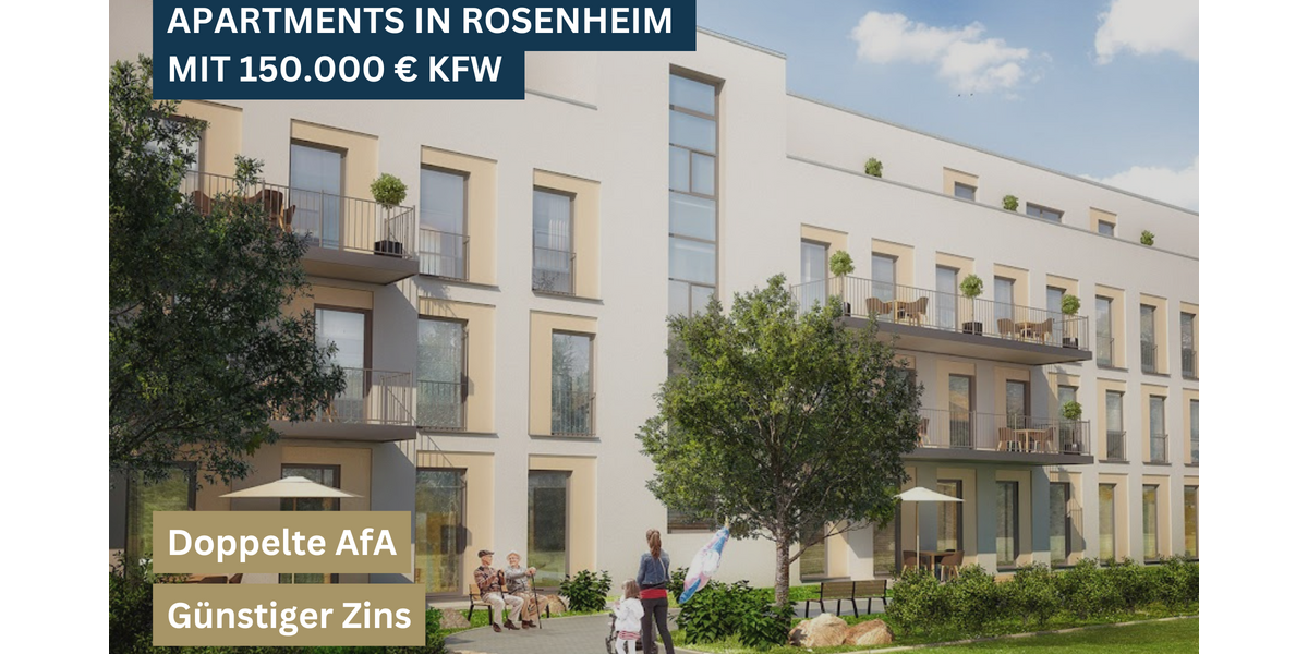 Etagenwohnung Rosenheim Innenstadt - 1 Zimmer, 44 m&sup2;, 436.000&euro; | Angebot:24683102