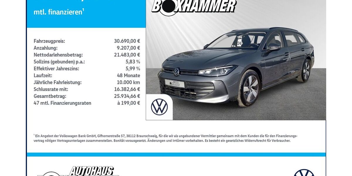 VW Passat Variant 27.163 km 30.690 &euro; Bad Aibling 83043