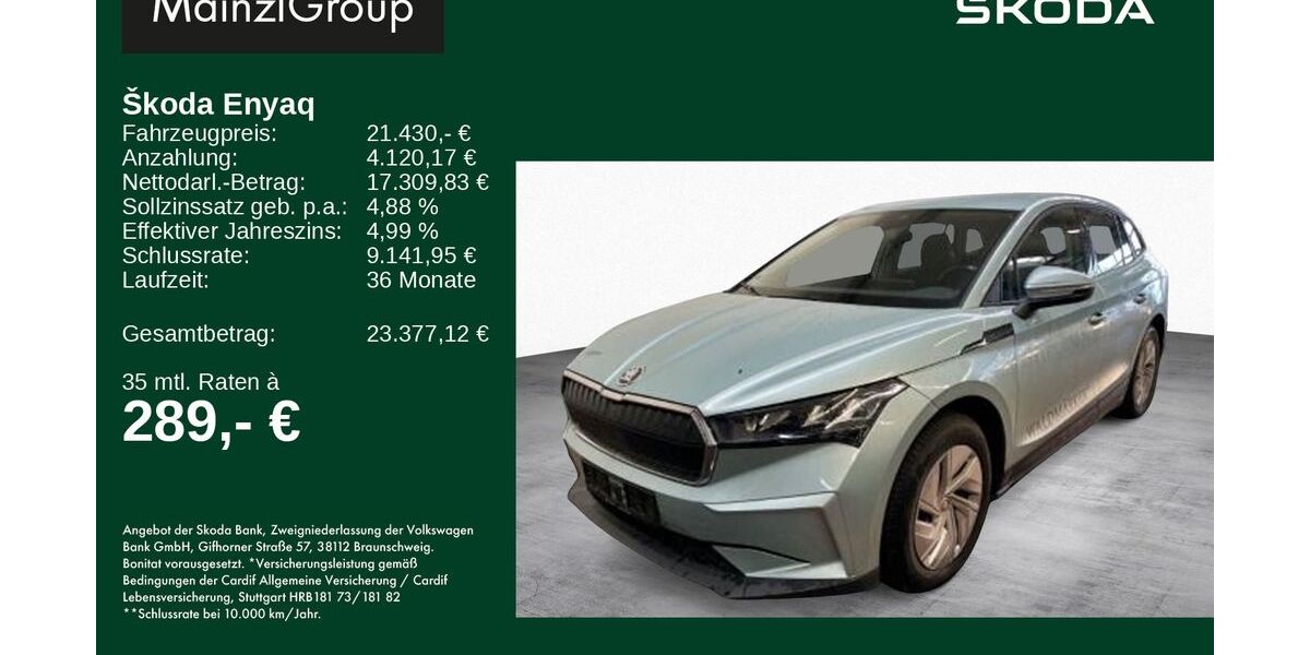 Skoda Enyaq 30.300 km 21.430 &euro; Feldkirchen/Westerham 83620