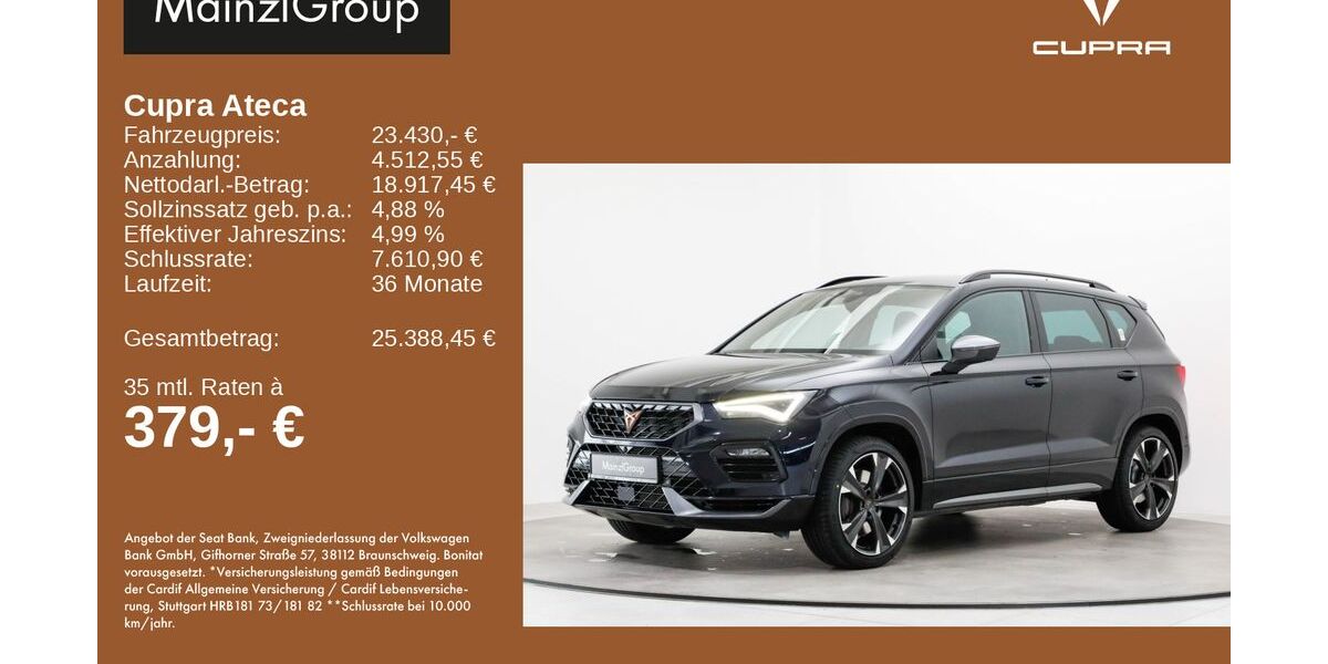 Seat Ateca 116.517 km 23.430 &euro; Feldkirchen/Westerham 83620