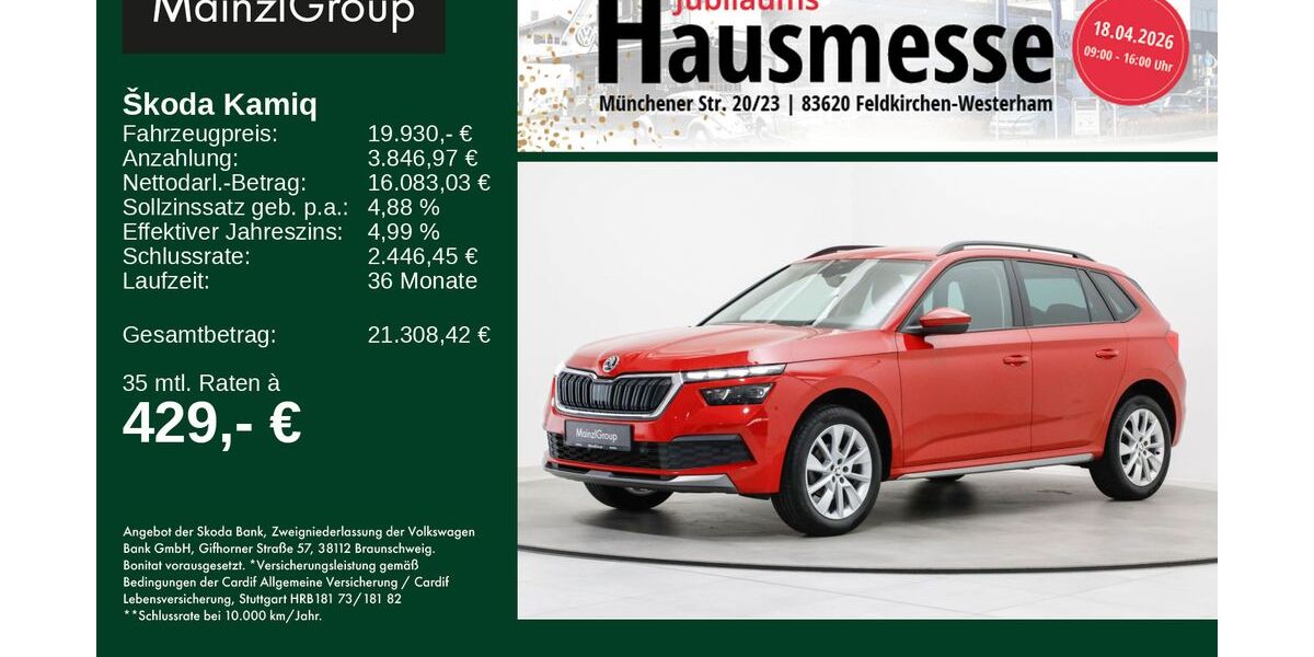 Skoda Kamiq 42.769 km 19.930 &euro; Feldkirchen/Westerham 83620