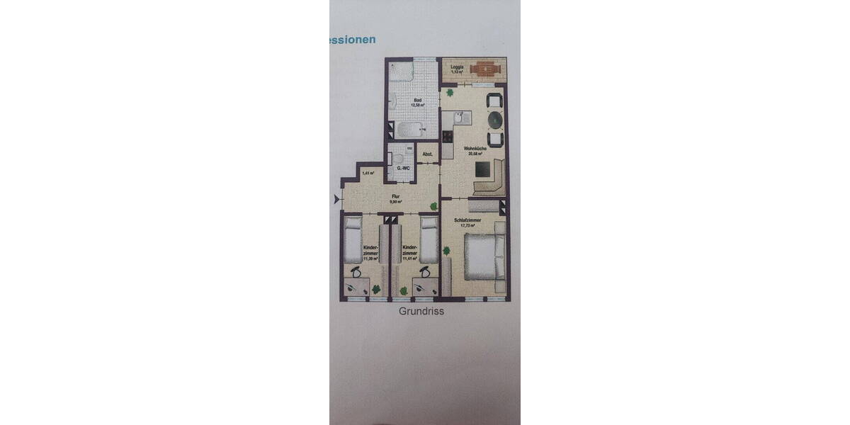 Etagenwohnung Grafing bei München Grafing - 3 Zimmer, 87 m&sup2;, 460.000&euro; | Angebot:26330472
