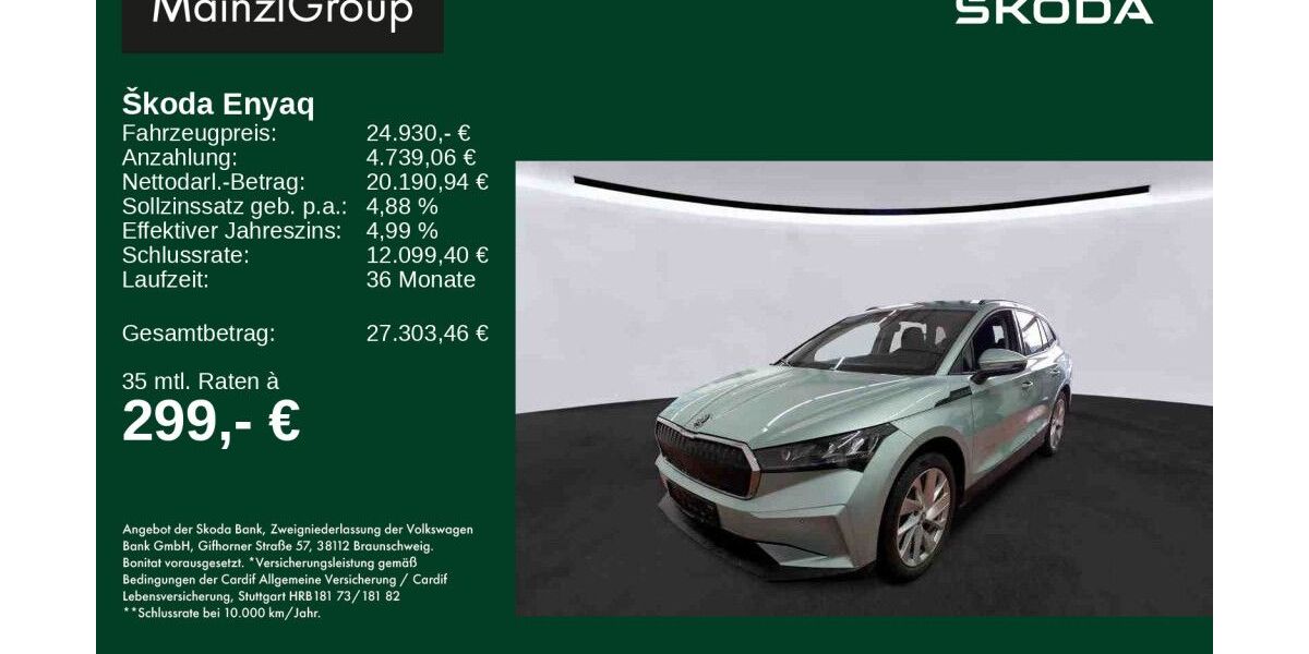 Skoda Enyaq 59.100 km 24.930 &euro; Feldkirchen/Westerham 83620