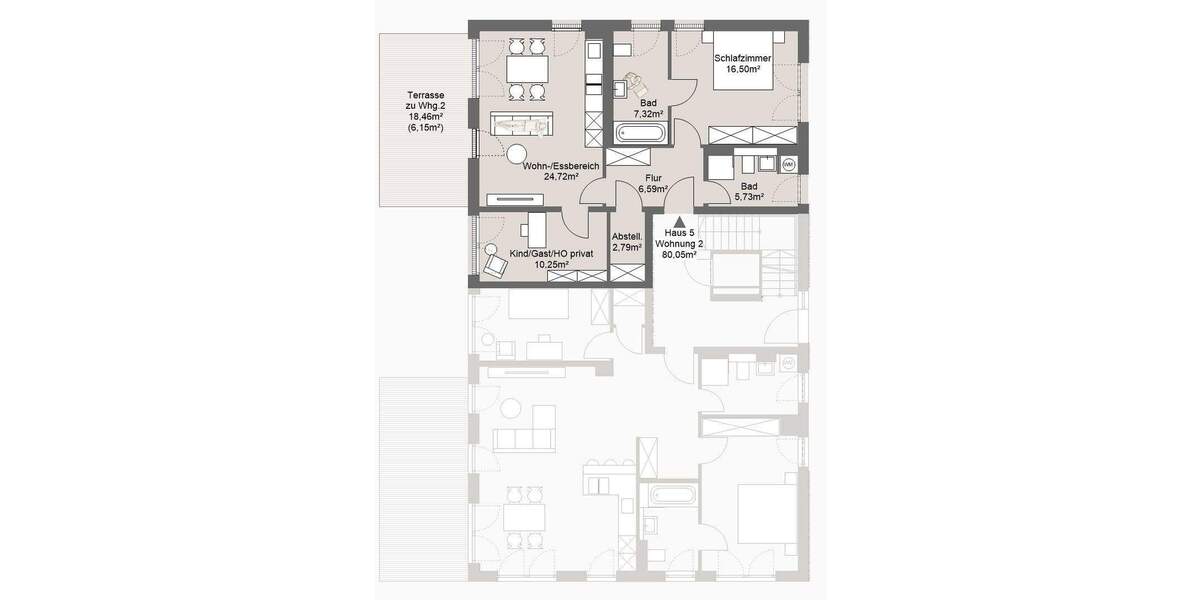 Etagenwohnung Grafing bei München Grafing - 3 Zimmer, 80 m&sup2;, 688.500&euro; | Angebot:25720670