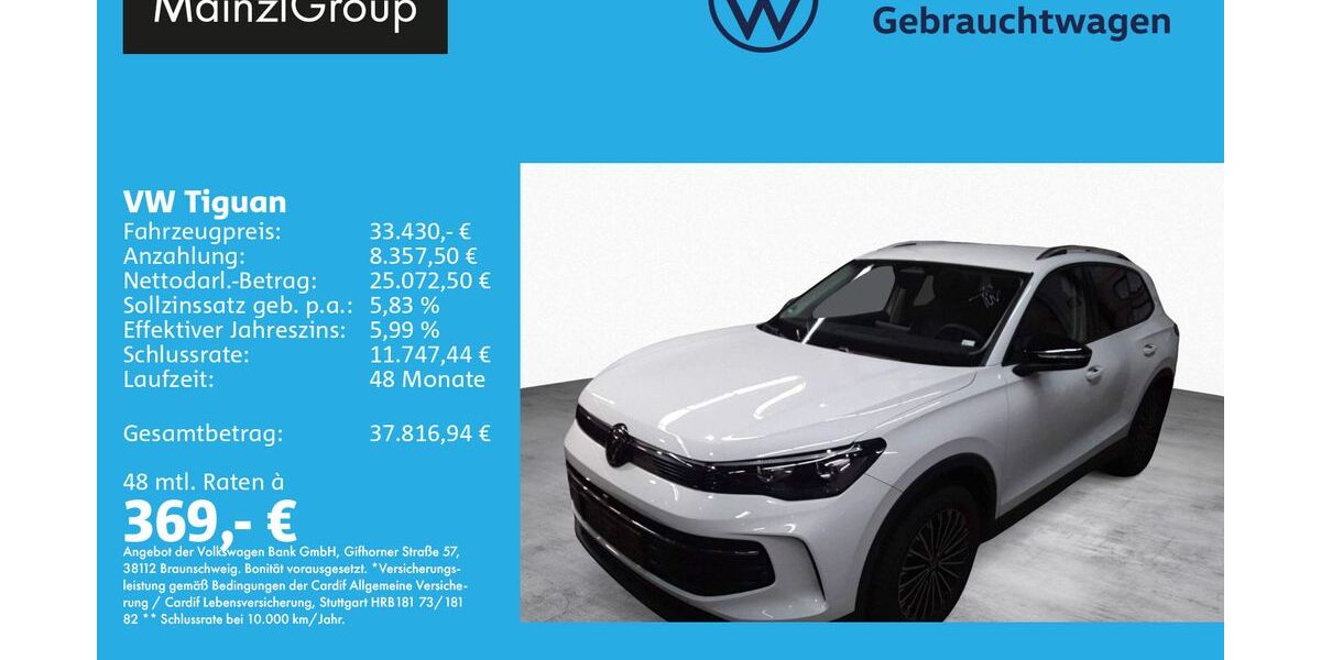 VW Tiguan 18.600 km 33.430 &euro; Feldkirchen/Westerham 83620