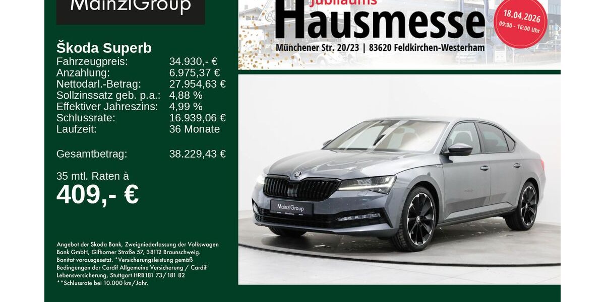 Skoda Superb 33.656 km 34.930 &euro; Feldkirchen/Westerham 83620