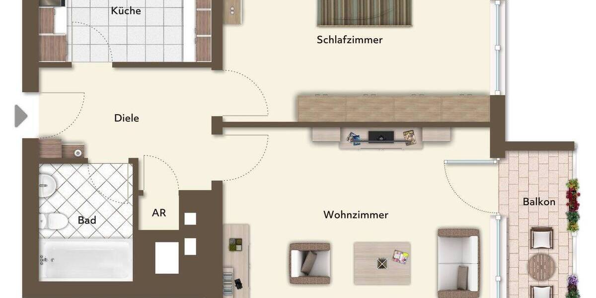 Etagenwohnung Kirchseeon - 2 Zimmer, 60 m&sup2;, 268.000&euro; | Angebot:25726678