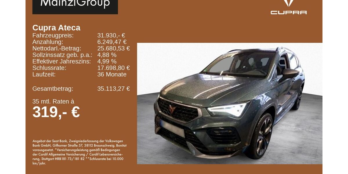 Cupra Ateca 16.200 km 31.930 &euro; Feldkirchen/Westerham 83620