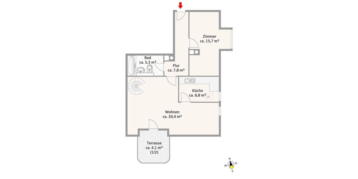 Etagenwohnung Rosenheim Ost - 2 Zimmer, 85 m&sup2;, 398.000&euro; | Angebot:25672899