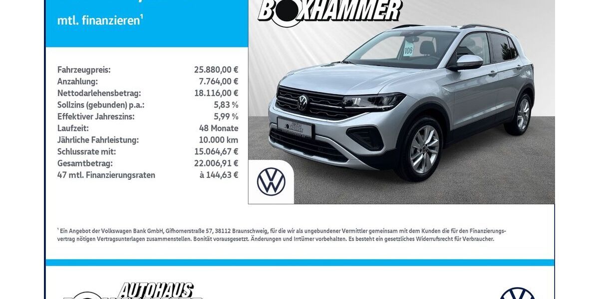 VW T-Cross 12.349 km 25.470 &euro; Bad Aibling 83043