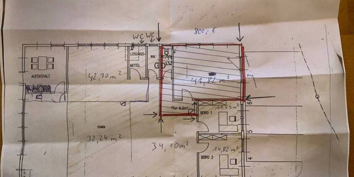 Gewerbeobjekt Eiselfing - 1 Zimmer, 41 m&sup2;, 800&euro; | Angebot:25769093