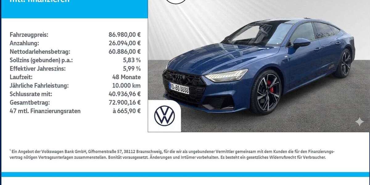 Audi A7 4.990 km 86.980 &euro; Bad Aibling 83043