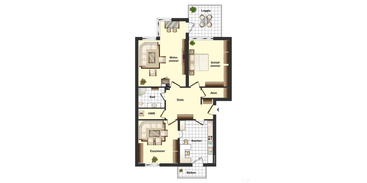 Etagenwohnung Aschau im Chiemgau - 3 Zimmer, 86 m&sup2;, 350.000&euro; | Angebot:26920299