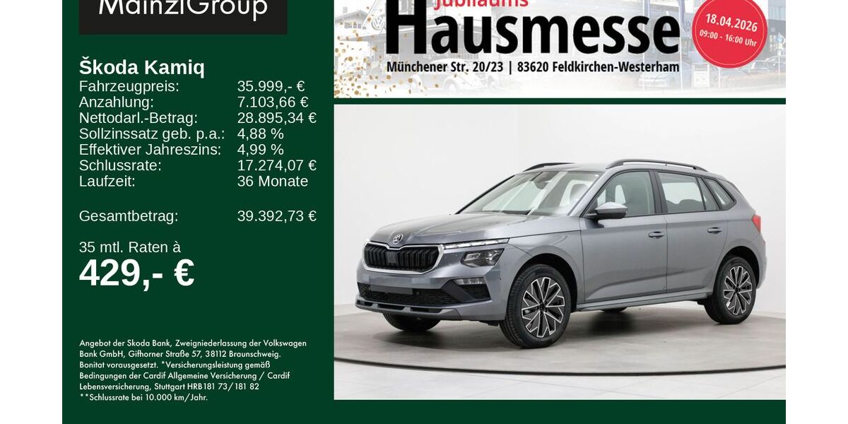 Skoda Kamiq 2.500 km 35.999 &euro; Feldkirchen-Westerham 83620