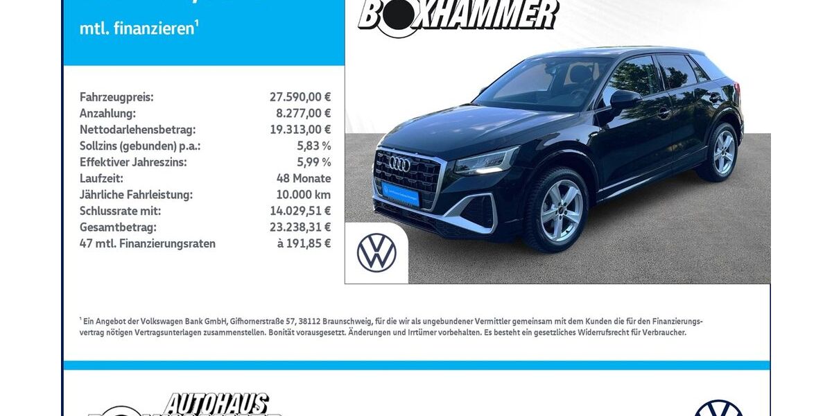 Audi Q2 16.781 km 27.590 &euro; Bad Aibling 83043
