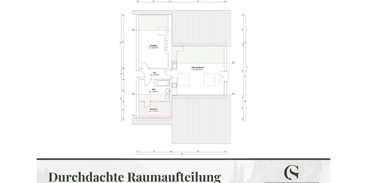 Dachgeschoßwohnung Oberaudorf - 2 Zimmer, 61 m&sup2;, 919&euro; | Angebot:26645460